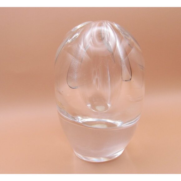 Handcrafted Crystal Heart Art Glass Bud Vase Paperweight Made in Brazil - Picture 4 of 14